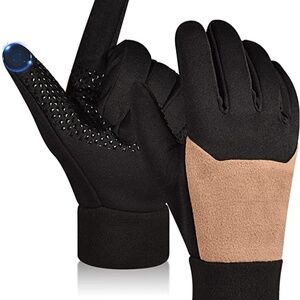 Touch Screen Fleece Gloves Wide Cuffs Unisex Lightweight Warm Winter Mens Womens